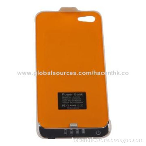 2,200mAh Power Bank Case for iPhone 5 with 5V DC/500mA Output